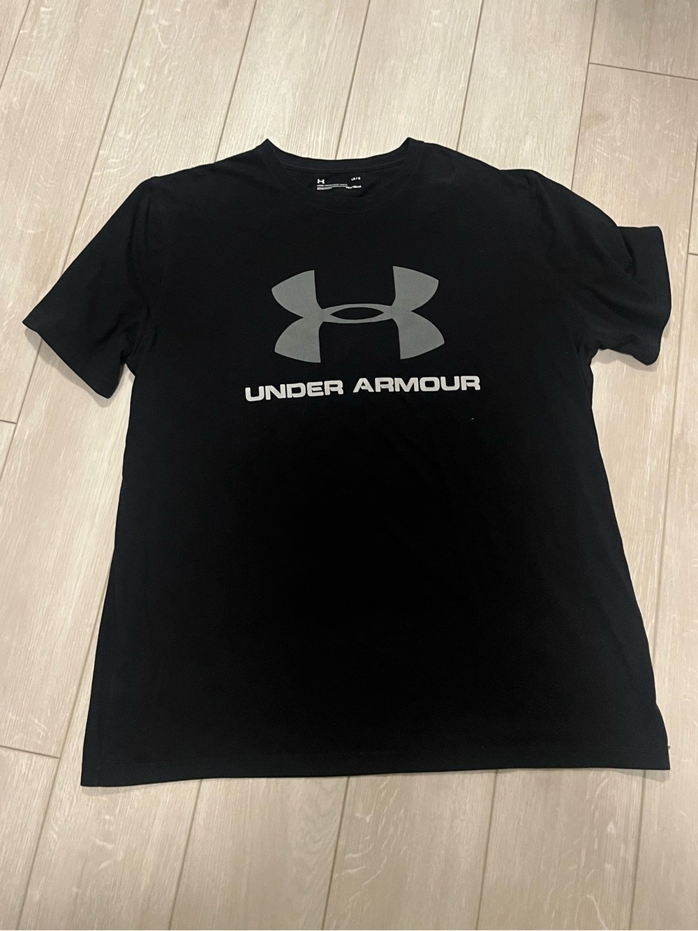 Under Armour Black Short Sleeve Tee with Gray Logo